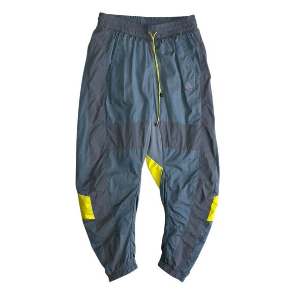 Adidas Street Shape Urban Logo Mens Nylon Woven Grey Blue Jogger Track Pants Med - Picture 11 of 12
